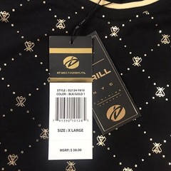 Drill NYC Shirt Mens XL Extra Large Black Gold Bees Graphic