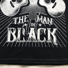Johnny Cash The Man In Black Men’s Black Crewneck Graphic T-shirt Sz S Chest 35″