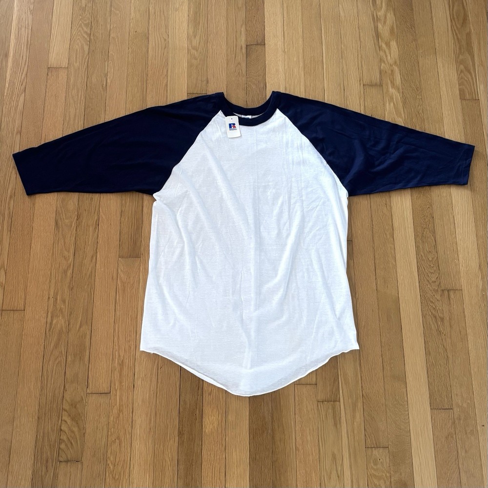 Russell Nu Blend Baseball New Old Stock T Shirt Large Navy With Tags Mexico