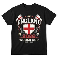 England World Cup 2026 Football Fan T Shirt English Soccer Graphic Tee