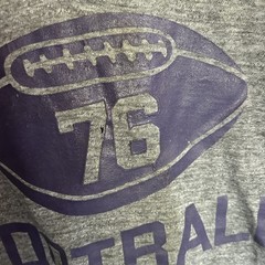Vintage 70’s Petaluma Football T Shirt Tri Blend XL California Sports Gray Thin