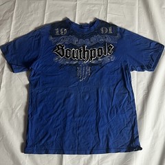 Y2K Distressed Men’s Southpole Graphic T-Shirt Grunge Gothic Streetwear Size XL