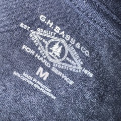 Vintage G.H. Bass & Co. mens shirt Heathered Blue Size Medium Vw Bus Graphic