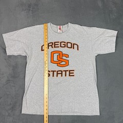 Bayside Oregon State Beavers T Shirt Mens Large Gray OS NCAA Made in USA Tee