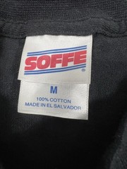 VINTAGE Soffe Shirt Mens Medium Black Blank 100% Cotton Basic Tee 90s