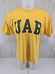 UAB Blazers Birmingham Yellow T SHIRT Large Alabama University