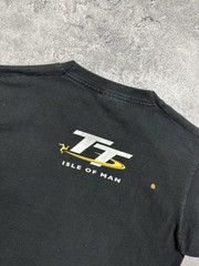 Vintage Isle Of Man TT Races Motorbike Racing Road Black T-Shirt Tee 90s