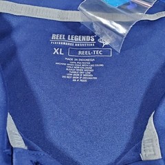 Reel Legends Reel-Tec Size XL Shirt Fishing Polo UPF 40 Sun Protection