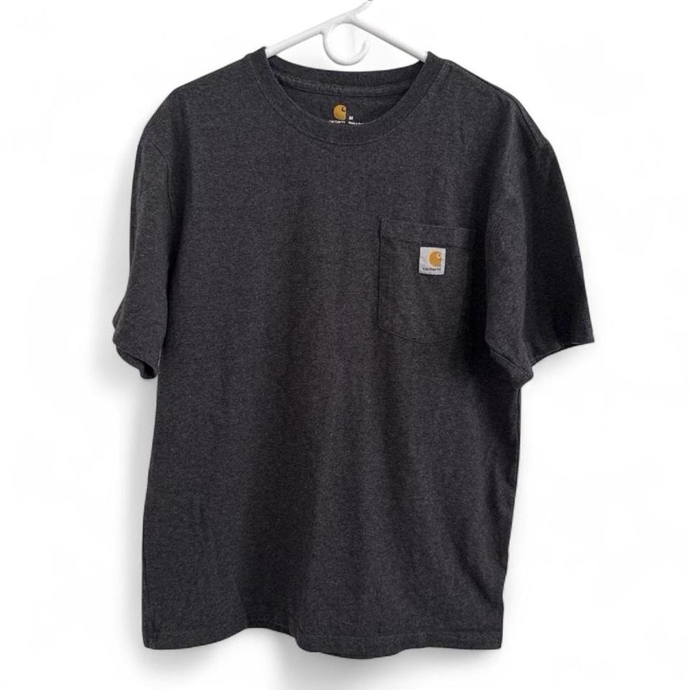 Carhartt Men’s short Sleeve Pocket T Shirt Weathered Charcoal Gray Workwear