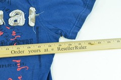 DESIGUAL Blue Medium Embroidered Y2K Vintage Men’s Short Sleeve Shirt