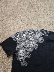 Xtreme Couture T Shirt Mens Large Black Skull Graphic Gothic Short Sleeve