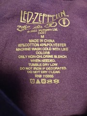 Men’s Electric Magic Featuring Led Zeppelin Graphic T-Shirt Purple Tie-Dye M New