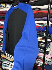 Vintage Nike Long Sleeve Shirt Mens Large Basketball Swoosh Logo Knit Blue Y2K