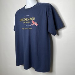 Vintage 90s Blue Graphic T-shirt Size XL Golden Age Air Museum Aviation Bethel