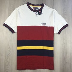 Chaps Ralph Lauren Mens Shirt XL Short Sleeve Color Block Y2K Vintage Deadstock