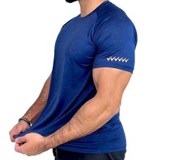 Men’s T-Shirt Activewear Sports Marl Short Sleeve Polyester Gym Fitness Top UK