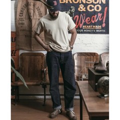 Bronson Loopwheel Tubular Athletic T-Shirt Men M Apricot Cream Beige Heavyweight