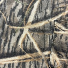 Vintage Mossy Oak Long Sleeve Shirt Mens XL Shadow Grass Camo Pocket Made in USA
