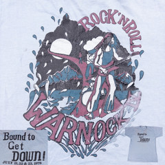 Vintage 70s Rock Festival Single Stitch Tee Warnock 1978 Small Band Music 1970s