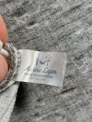 Marine Layer Henley Shirt Mens Medium Grey Stretch Long Sleeve Casual Pullover