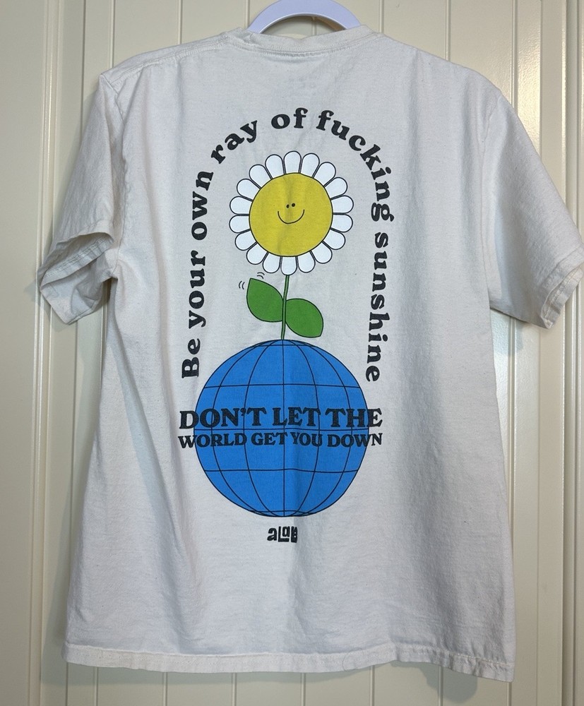 ALAB Be Your Own Ray Of F#cking Sunshine T-Shirt 100% Cotton Sz M PacSun Novelty