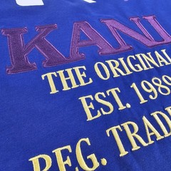 Vintage Karl Kani Shirt Mens 2XL Blue Large Embroidered RARE The Original T NEW
