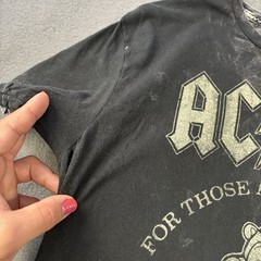 AC/DC Shirt British Tour ’82 Black Distressed Medium 2017 Reprint