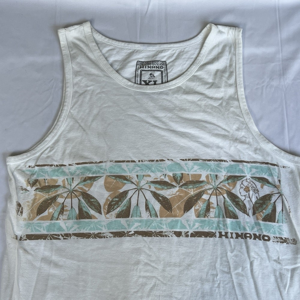 Hinano Tahiti Shirt XL White Tank Top Surf Beer Hawaii Skater Dream Island 3156