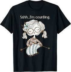 Shh I’m Counting Crotchet Knitting Funny T-Shirt