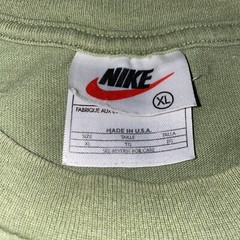Vintage Nike Shirt White Tag USA Mens XL Green Nike Air Swoosh Check 90s-Flaws