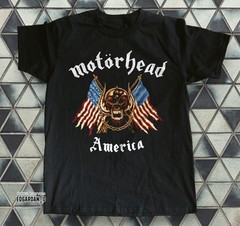 Motorhead Logo Amirica Flag Black Unisex T-shirt Size S-5XL
