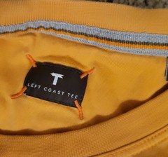 Left Coast Tee Men’s Large Orange Pima Cotton Short Sleeve Crew Neck T-Shirt
