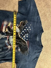 Classic The Mountain Shirt Tie Dye XL Proud to be American Eagle Flag 30.5 x 22”