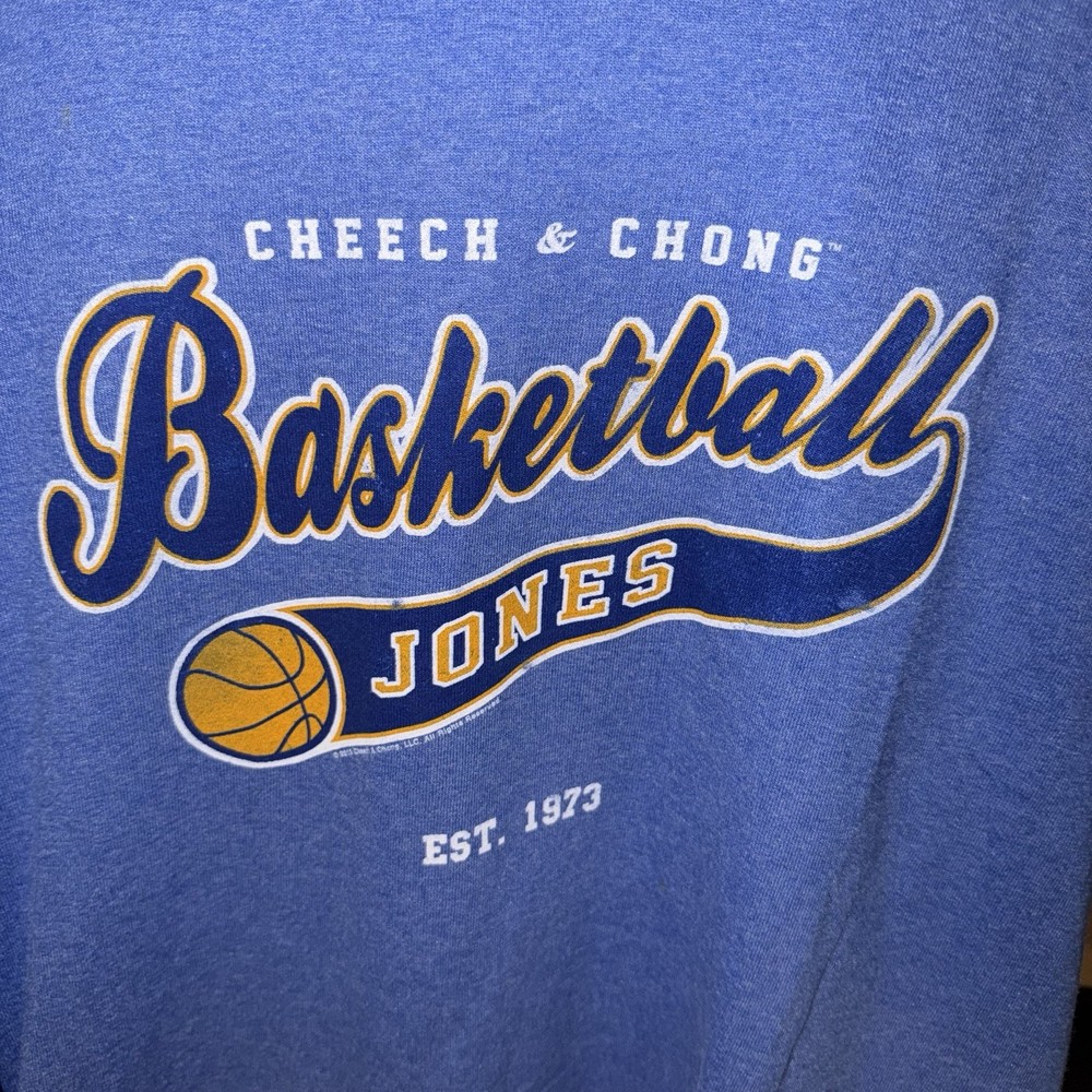 Vintage Liquid Blue Men’s M Blue Cheech & Chong Basketball Jones Graphic T-Shirt