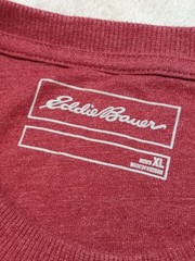 Eddie Bauer Mens Waffle Knit Thermal Shirt Long Sleeve Brick Red Cotton XLarge.