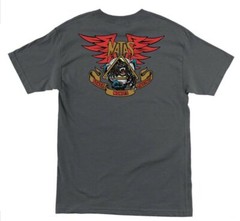 Santa Monica Airlines Natas Kaupas PANTHER Skateboard T Shirt CHARCOAL