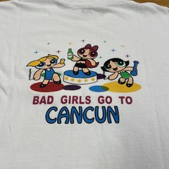 Vintage 90s Powerpuff Girls Good Girls To Heaven Bad Girls To Cancun T-Shirt XL