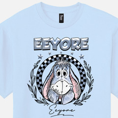 Round Eeyore T-Shirt Premium Pale Blue Tee Unisex M L XL Gorgeous Gift