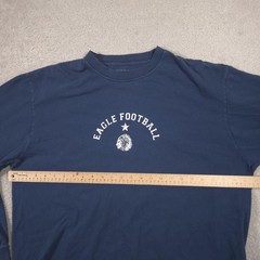 American Eagle Outfitters Shirt Mens Large Blue Eagle Football 9 Tee Long Sleeve
