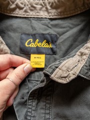 Cabela’s Men’s Long Sleeve Shooting Shirt with Quilted Shoulder Patch Medium Y2K