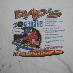 Vintage World’s Greatest Dad Shirt Mens Large White Greatest Hits Funny Tee