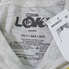 Marvel Comics Graphic T-Shirt Men’s 3XLT Light Gray Loki New