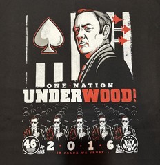 HOUSE OF CARDS Kevin Spacey One Nation Under Wood 2015 Campaign Art NEW T-SHIRT
