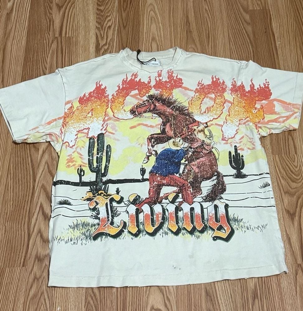 First Row Act Of Living Cowboy Horse Graphic T-Shirt