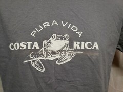 Pura Vida Costa Rica Adult Small Gray TShirt