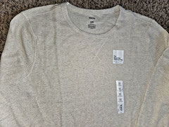 Mens Size 2XB Big & Tall Sonoma Goods For Life Ivory Waffle Thermal Tee