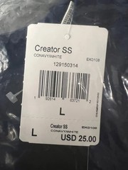 Adidas Creator SS T-Shirt Large Navy Blue White Athletic Sportswear Apparel