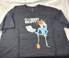 Gildan Dryblend 50/50 Pentera Cyber Goat T-Shirt – Black – Size Large