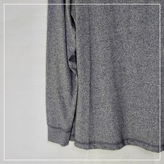 Ocean Coast Shirt Men L Gray Casual Weekend Stretch Henley Long Sleeve Top