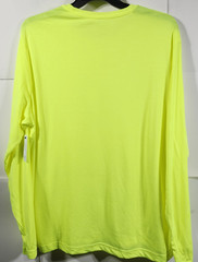 Men’s T-Shirt Size 3XL Neon Yellow Long Sleeve Athletic Works Moisture Wicking